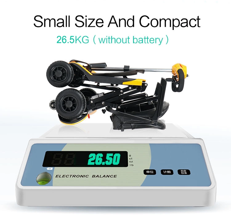 New Portable Foldable Lithium Battery 270W Four Wheels Electric Mobility Scooter for Elderly Handicapped