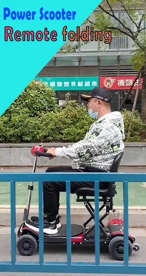 Jbh Factory Direct Selling Cheap Price Aluminium 4 Wheels Power Folding Electric Mobility Motor Scooter