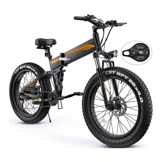 500W 26′′ Fat Tire Electric Fat Bike Folding Bike