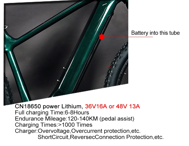Bafang MID Drive Motor 16ah Lithium Battery Mountain E Bike Electric Bicycle Dropship