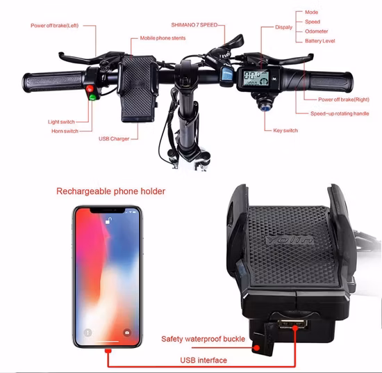 700′ Tyre MID-Battery 250W MID-Drive Motor Hydraulic Disc-Brake Tektro Electric Moped City Bike